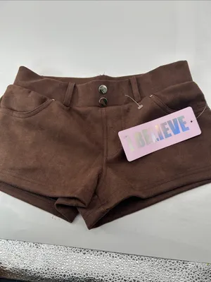 Brown Women's Suede-Look High-Waist Shorts thumbnail 11