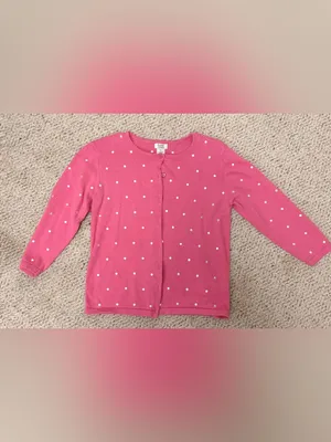 Vintage 90s Baxter & Wells Pink Polka Dot Cotton Cardigan Sweater Small Y2K‎ thumbnail 10