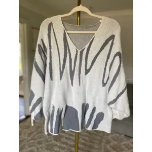 Oversized Batwing Sweater Zebra Modern Cozy Street Luxe Scans‎ I Winter Buttery thumbnail 2