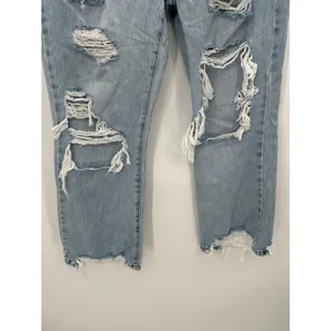 Hidden Jeans Women Light Wash Loose Fit Denim Jeans Size‎ 26 Distressed Cut Off thumbnail 3