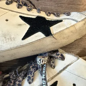 Golden Goose Superstar Mirror Heel with Black Star and Cheetah Laces thumbnail 3