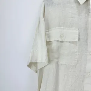 J.Crew Tall Utility Shirtdress Linen Natural Beige Relaxed Pockets Small NWT thumbnail 8