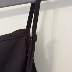 Fashion Black Cowl Neck Maxi Dress Satin Finish Side Slit Spaghetti Strap New‎ M thumbnail 12