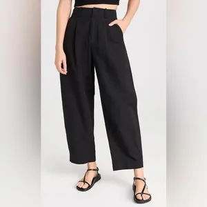 NWT Free People Lotta Love Linen Trouser Wide Leg Black Pants SIZE 2 thumbnail 3