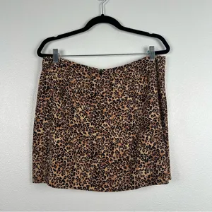 Primark Cheetah Print Mini Skirt Brown Tan Animal‎ Pattern Size 12 thumbnail 6