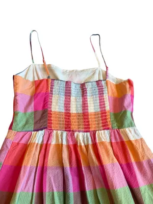 Kate Spade For Target Colorful Plaid Dress A-Line Spaghetti Strap Size Small thumbnail 8
