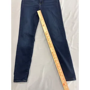 7 For All Mankind High Waist Skinny Jeans Dark Indigo Blue Size 28 Stretch Denim thumbnail 10