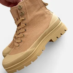 Everlane Canvas Utility Combat Platform Boots – Tan Lug Sole (6.5, NIB) thumbnail 2