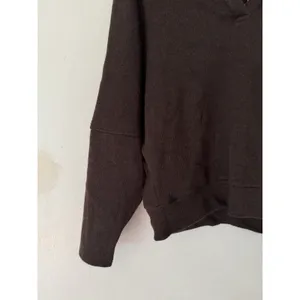 NWT OGL Cozy Collared Batwing V Neck Pullover Brown Sweater Women’s Medium thumbnail 3