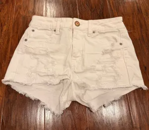 American Eagle Shorts Denim White thumbnail 1