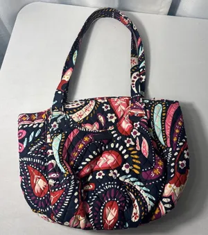 Vera Bradley Glenna Painted Paisley‎ Quilted Microfiiber Shoulder Bag Purse Tote thumbnail 1