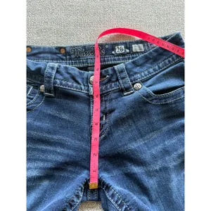Miss Me Easy Skinny Jeans Womens 26 Dark Wash Embellished Sequin Flap Pocket Mid thumbnail 8
