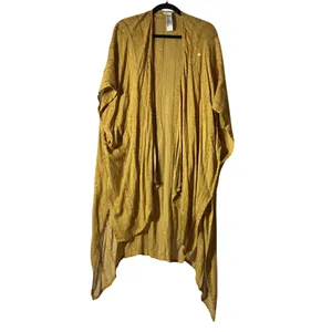 Free People Bohemian Sequin Day Dream Kimono Layering Gold Open‎ Front Wrap OS thumbnail 2