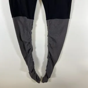 Alo yoga goddess leggings black gray‎ womens S ribbed athletic dance thumbnail 4