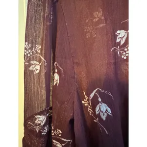 Abercrombie‎ & Fitch Floral Long Sleeve Mini Dress NWT Maroon Boho Peasant Style thumbnail 3