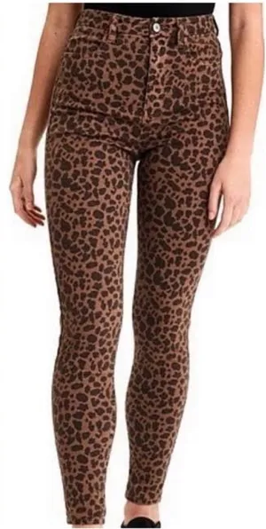 American Eagle next level stretch super hi-rise leopard jegging 4S thumbnail 1