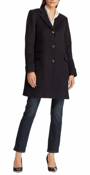 Ralph Lauren Wool Blend Walker Pea‎ Coat thumbnail 1