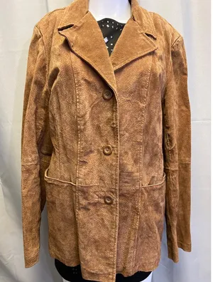 Hypo Active Women's Brown Leather Jacket Size XL SKU 5631 thumbnail 1