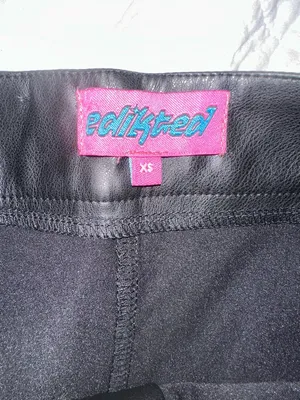 Edikted Black Faux Leather Skort Shorts thumbnail 2