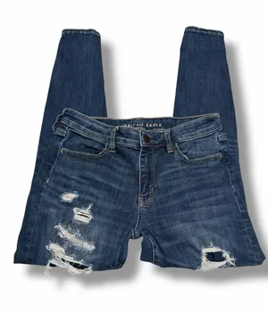 American Eagle Women's Distressed Super Stretch Skinny -‎ Regular Size 8 thumbnail 1