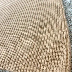 Quince Fisherman Crew Sweater Women XS Camel 100% Organic Cotton Ribbed Knit Top thumbnail 12