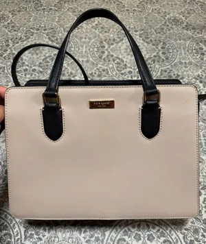 Kate Spade New York Pale Cream Pink and Black Satchel with CrossBody handle thumbnail 1