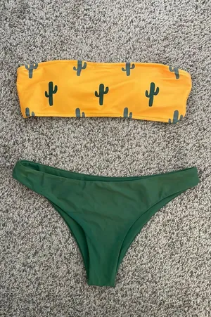 Zaful Cactus Bathing Suit thumbnail 1