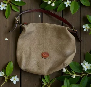 DOONEY & BOURKE Vintage Tan Brown Pebble Leather Shoulder Bag thumbnail 1