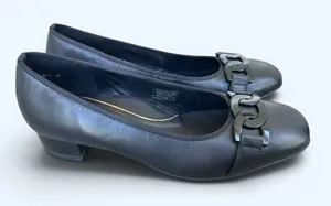 Ara Gallant High Soft Black Leather Pumps Low Heel Comfort Shoes Women’s 6.5 thumbnail 1