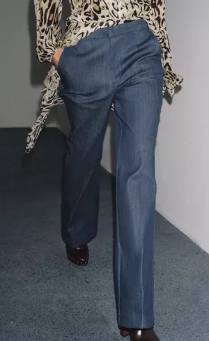 Zara NWT blue pants thumbnail 1