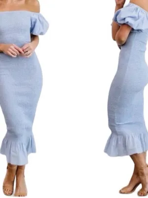Baltic Born Alana Smocked Midi Cotton Dress thumbnail 5