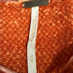 Free People Ruben Oversized Textured Plaid Collared Sweater‎ Boho Pullover M thumbnail 11