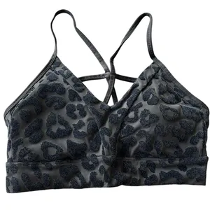 Balance Athletica Vitality Womens M Lux Form Sports Bra Panther Black Velvet New thumbnail 2