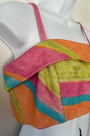 Angie Women’s Colorful Crop Top Size Small thumbnail 2