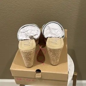 Sugar Gold and Silver Striped Mules Size 9 thumbnail 8