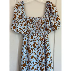 ASTR the Label‎ Blue Brown Floral Lace Up Cutout Midi Dress ALD44563 Small thumbnail 4