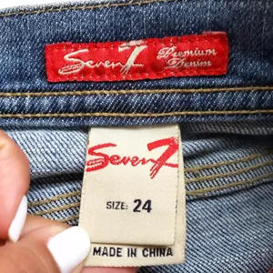 Seven7 Womens Low Rise Ankle Crop Jeans Size 24 Medium Wash Stretch Denim thumbnail 4
