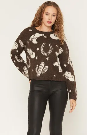 Idyllwind Saddleridge Western Conversation Print Sweater thumbnail 1