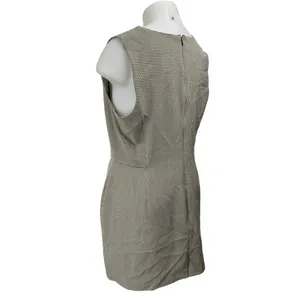On 34th Black White Houndstooth Gingham Check Sleeveless Mini Shift Dress Sz 18W thumbnail 2