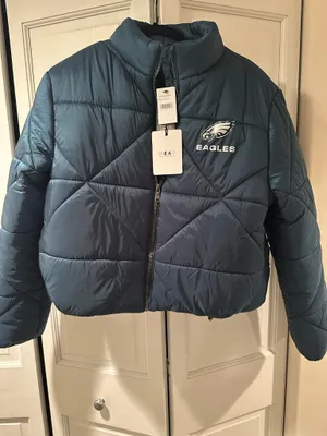 Philadelphia Eagles Cropped Puffer Jacket(WEAR by Erin Andrews) thumbnail 1