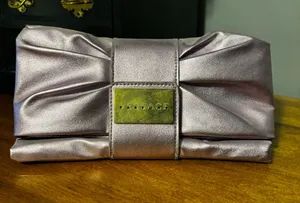 Versace Parfums Metallic purple clutch thumbnail 1