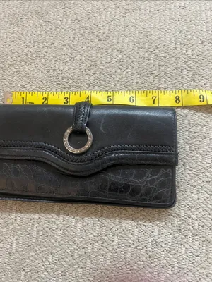 Vintage Y2K Brighton Black Leather Snap Closure Accessory with Silver thumbnail 6