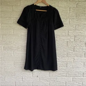 Madewell Pleated Button-Front Shift Dress thumbnail 4