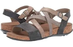 Romika Fidschi 58 cork‎ fotbed sandals strappy comfort shoes women's size 40 thumbnail 1