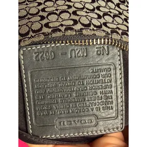 Coach Y2K Signature Demi Pouch Bag Black Grey‎ Jacquard Canvas 6622 Vintage thumbnail 8