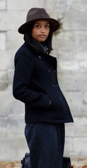 OLD NAVY size small black wool blend blazer coat thumbnail 1