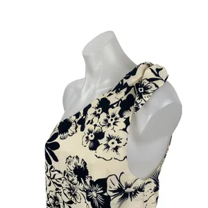 Abercrombie & Fitch Asymmetrical Scarf Floral One Shoulder Tank Blouse Top Sz XS thumbnail 2