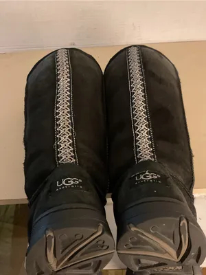 UGG women Black suede tall Tasman braided classic boots US 6 thumbnail 7