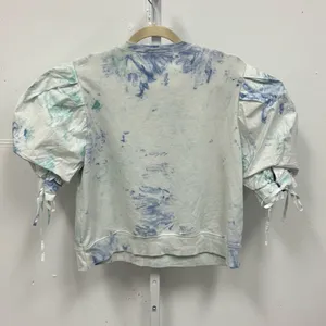 Pure Tie Dye‎ Sweatshirt T-shirt Blouse Puff Sleeve thumbnail 2