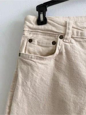 NEW Zara Cream Ankle SKINNY Jeans SIZE 4 Biho Bohemian thumbnail 3